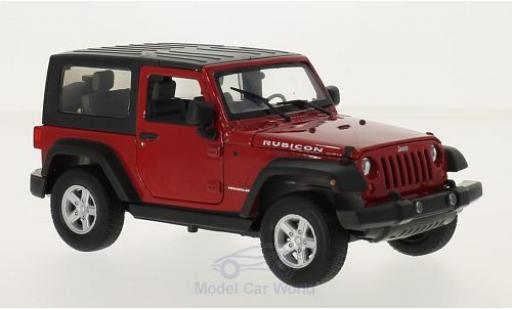 Jeep Wrangler 1/24 Welly rojo coche miniatura
