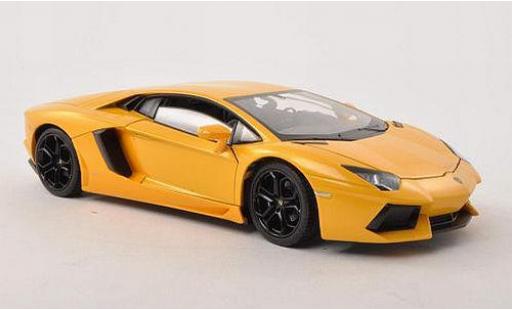 Coche miniatura Lamborghini Aventador 1/24 Welly Coupe gelb 1:24 Lamborghini Aventador 1/24 Welly Coupe gelb 1:24 coche miniatura