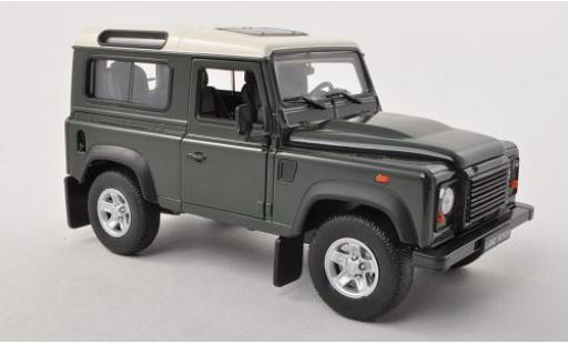 Coche miniatura Land Rover Defender 1/24 Welly dkl.-grün/-beige 1:24 Land Rover Defender 1/24 Welly dkl.-grün/-beige 1:24 coche miniatura