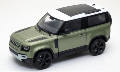 Coche miniatura Land Rover Defender 1/24 Welly verde/blanco 2020 Land Rover Defender 1/24 Welly verde/blanco 2020 coche miniatura