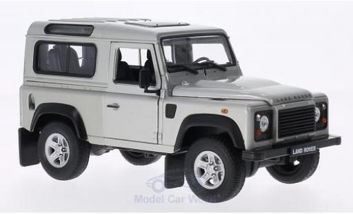 Coche miniatura Land Rover Defender 1/24 Welly gris Land Rover Defender 1/24 Welly gris coche miniatura