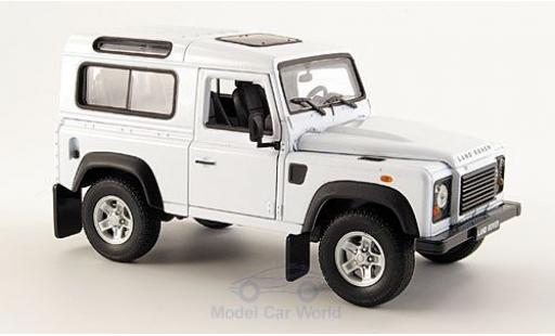 Coche miniatura Land Rover Defender 1/24 Welly blanco Land Rover Defender 1/24 Welly blanco coche miniatura