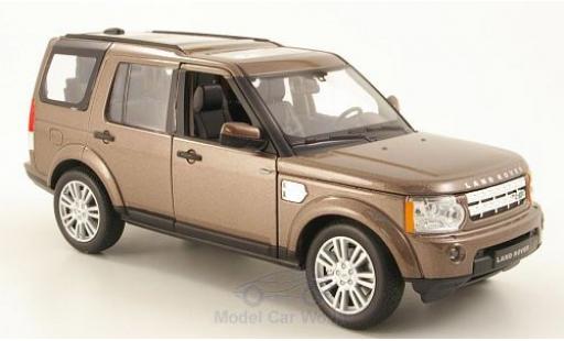 Coche miniatura Land Rover Discovery 1/24 Welly 4 metalico marron Land Rover Discovery 1/24 Welly 4 metalico marron coche miniatura