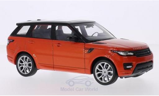 Coche miniatura Land Rover Range Rover 1/24 Welly Sport metalico naranja/negro Land Rover Range Rover 1/24 Welly Sport metalico naranja/negro coche miniatura