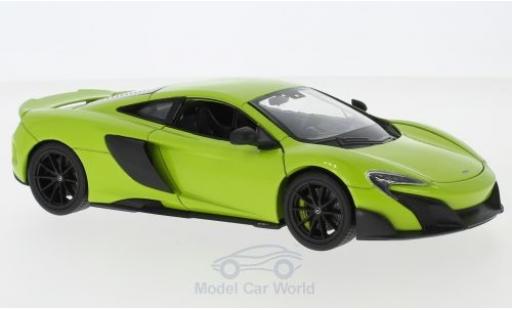 McLaren 675 1/24 Welly LT verde coche miniatura