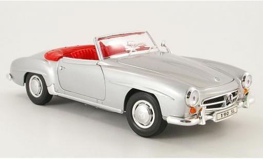 Coche miniatura Mercedes 190 1/18 Welly SL silber offen 1955 1:18 Mercedes 190 1/18 Welly SL silber offen 1955 1:18 coche miniatura