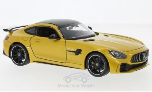 Coche miniatura Mercedes AMG GT 1/24 Welly R metalico amarillo Mercedes AMG GT 1/24 Welly R metalico amarillo coche miniatura