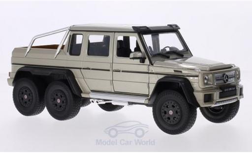 Coche miniatura Mercedes Classe G 1/24 Welly G63 AMG 6x6 metalico beige Mercedes Classe G 1/24 Welly G63 AMG 6x6 metalico beige coche miniatura