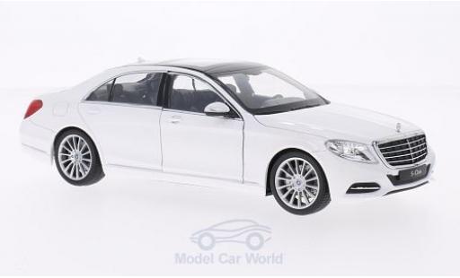 Coche miniatura Mercedes Classe S 1/24 Welly (W222) blanco 2013 Mercedes Classe S 1/24 Welly (W222) blanco 2013 coche miniatura