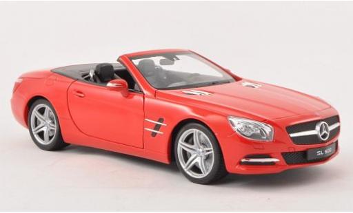 Coche miniatura Mercedes Classe SL 1/18 Welly SL 500 (R231) rojo 2012 Verdeck ouvert Mercedes Classe SL 1/18 Welly SL 500 (R231) rojo 2012 Verdeck ouvert coche miniatura