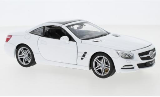 Coche miniatura Mercedes Classe SL 1/24 Welly SL 500 (R231) blanco 2012 toit fermé Mercedes Classe SL 1/24 Welly SL 500 (R231) blanco 2012 toit fermé coche miniatura