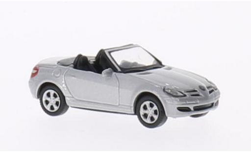 Mercedes Classe SLK 1/87 Welly SLK 350 metalico gris Verdeck ouvert coche miniatura