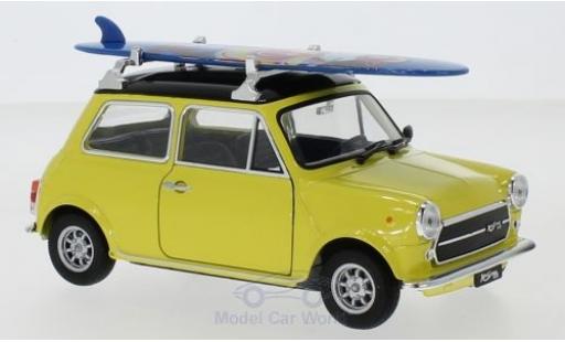 Coche miniatura Mini Cooper 1/24 Welly 1300 amarillo/negro 1974 Surfboard Mini Cooper 1/24 Welly 1300 amarillo/negro 1974 Surfboard coche miniatura