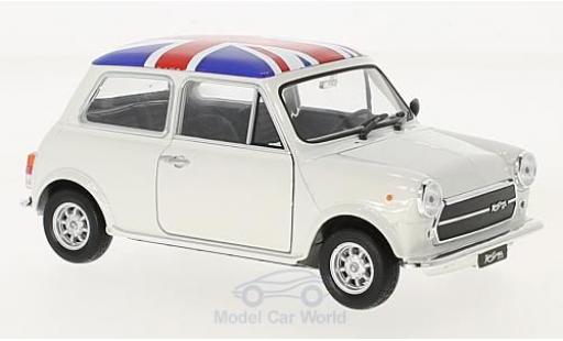 Coche miniatura Mini Cooper S 1/24 Welly 1300 blanco UK Flag Mini Cooper S 1/24 Welly 1300 blanco UK Flag coche miniatura