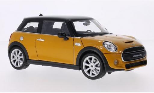 Mini Cooper 1/18 Welly S gelb 1:18 coche miniatura