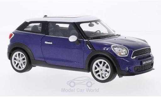 Coche miniatura Mini Cooper 1/24 Welly S Paceman metalico azul/blanco Mini Cooper 1/24 Welly S Paceman metalico azul/blanco coche miniatura