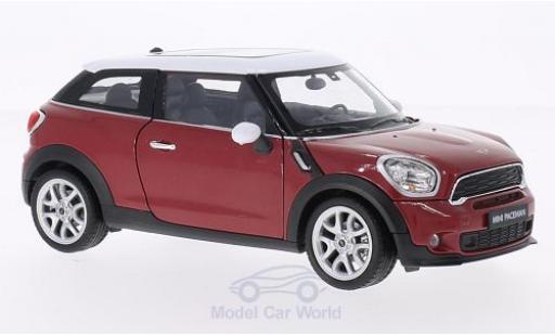 Coche miniatura Mini Cooper 1/24 Welly S Paceman metalico rojo/blanco Mini Cooper 1/24 Welly S Paceman metalico rojo/blanco coche miniatura