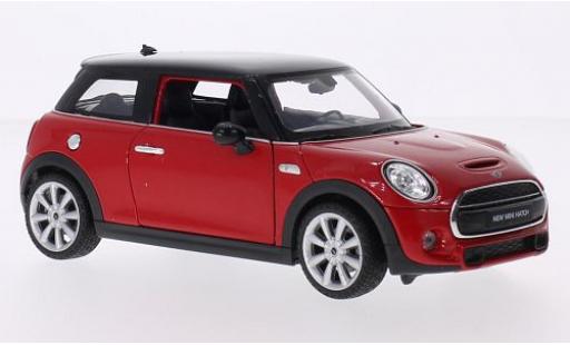 Coche miniatura Mini Cooper 1/24 Welly S rojo/negro 2014 Mini Cooper 1/24 Welly S rojo/negro 2014 coche miniatura