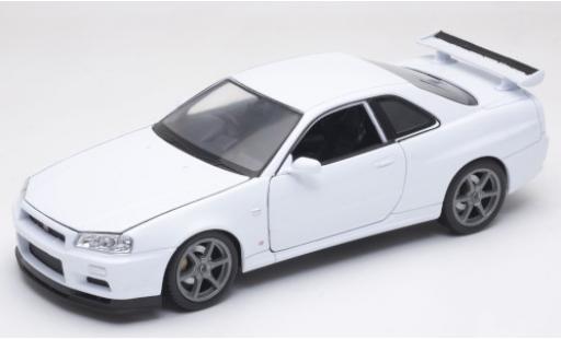 Coche miniatura Nissan Skyline 1/24 Welly GT-R (R34) blanco RHD Nissan Skyline 1/24 Welly GT-R (R34) blanco RHD coche miniatura