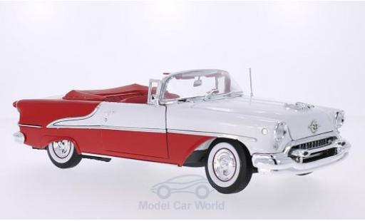 Coche miniatura Oldsmobile Super 88 1/18 Welly rojo/blanco 1955 Oldsmobile Super 88 1/18 Welly rojo/blanco 1955 coche miniatura