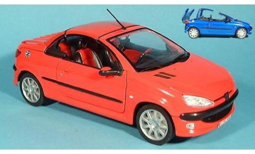 Coche miniatura Peugeot 206 1/18 Welly CC rojo 1:18 Peugeot 206 1/18 Welly CC rojo 1:18 coche miniatura