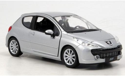 Coche miniatura Peugeot 207 1/24 Welly silber 1:24 Peugeot 207 1/24 Welly silber 1:24 coche miniatura