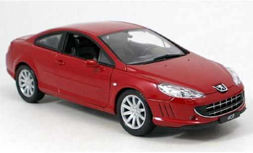 Coche miniatura Peugeot 407 1/18 Welly Coupe rojo 1:18 Peugeot 407 1/18 Welly Coupe rojo 1:18 coche miniatura