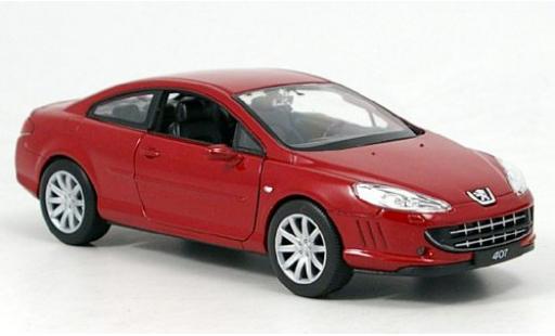 Coche miniatura Peugeot 407 1/24 Welly Coupe rojo 1:24 Peugeot 407 1/24 Welly Coupe rojo 1:24 coche miniatura