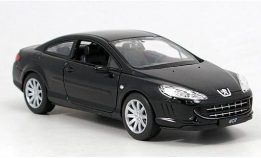 Coche miniatura Peugeot 407 1/24 Welly Coupe schwarz 1:24 Peugeot 407 1/24 Welly Coupe schwarz 1:24 coche miniatura