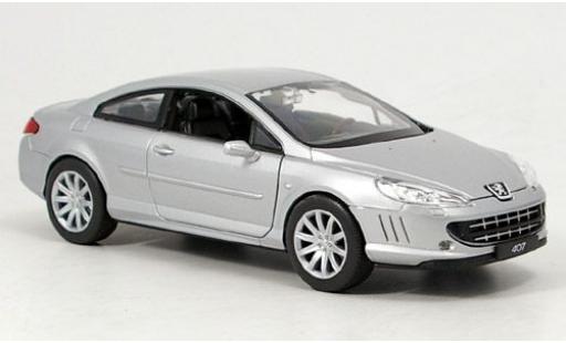 Coche miniatura Peugeot 407 1/24 Welly Coupe gris sans Vitrine Peugeot 407 1/24 Welly Coupe gris sans Vitrine coche miniatura