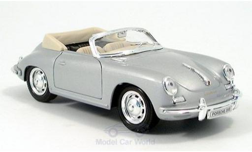 Coche miniatura Porsche 356 1/24 Welly B Cabriolet gris Porsche 356 1/24 Welly B Cabriolet gris coche miniatura