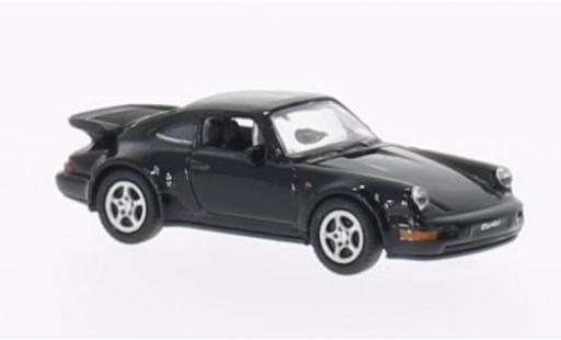 Porsche 964 Turbo 1/87 Welly 911  schwarz 1:87 coche miniatura