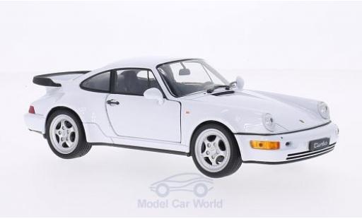 Coche miniatura Porsche 964 Turbo 1/24 Welly 911 () Turbo blanco Porsche 964 Turbo 1/24 Welly 911 () Turbo blanco coche miniatura