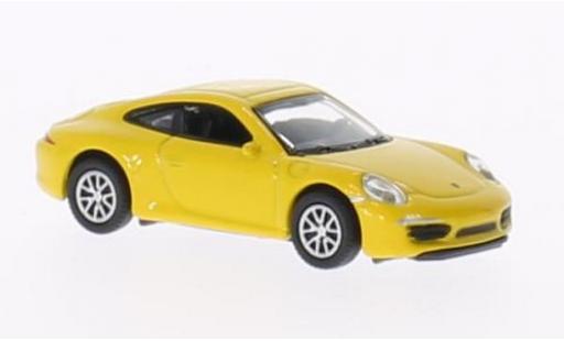 Porsche 991 S 1/87 Welly 911  Carrera gelb 1:87 coche miniatura