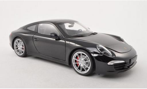 Coche miniatura Porsche 991 S 1/18 Welly 911  Carrera schwarz 1:18 Porsche 991 S 1/18 Welly 911  Carrera schwarz 1:18 coche miniatura