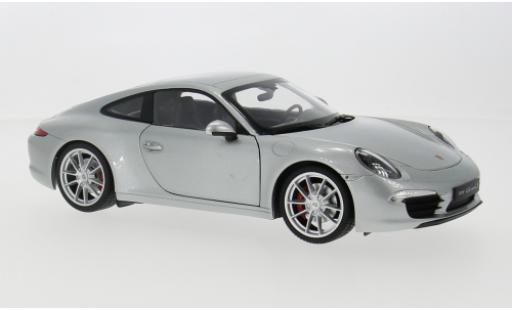 Coche miniatura Porsche 991 S 1/18 Welly 911  Carrera silber 2012 1:18 Porsche 991 S 1/18 Welly 911  Carrera silber 2012 1:18 coche miniatura