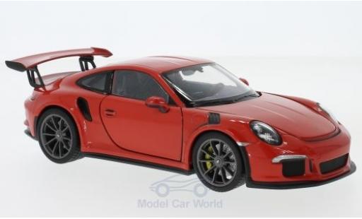 Coche miniatura Porsche 991 GT3 RS 1/24 Welly 911 () GT3 RS naranja 2015 Porsche 991 GT3 RS 1/24 Welly 911 () GT3 RS naranja 2015 coche miniatura