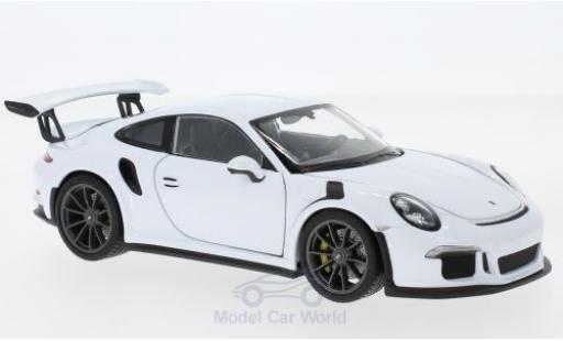 Coche miniatura Porsche 991 GT3 RS 1/24 Welly 911 () GT3 RS blanco 2015 Porsche 991 GT3 RS 1/24 Welly 911 () GT3 RS blanco 2015 coche miniatura