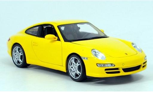 Coche miniatura Porsche 997 S 1/18 Welly 911  Carrera Coupe gelb 1:18 Porsche 997 S 1/18 Welly 911  Carrera Coupe gelb 1:18 coche miniatura