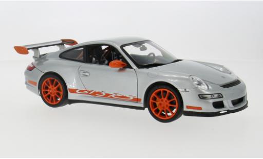 Coche miniatura Porsche 997 GT3 RS 1/18 Welly 911  silber/naranja 2007 1:18 Porsche 997 GT3 RS 1/18 Welly 911  silber/naranja 2007 1:18 coche miniatura