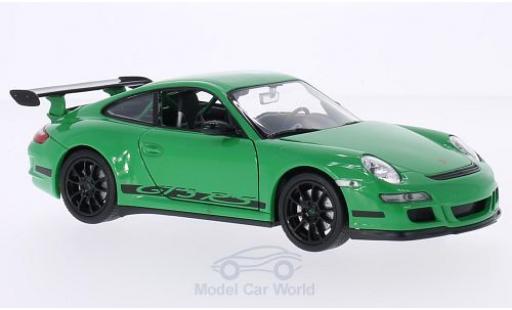 Coche miniatura Porsche 997 GT3 RS 1/24 Welly 911 GT3 RS () verde/Dekor Porsche 997 GT3 RS 1/24 Welly 911 GT3 RS () verde/Dekor coche miniatura