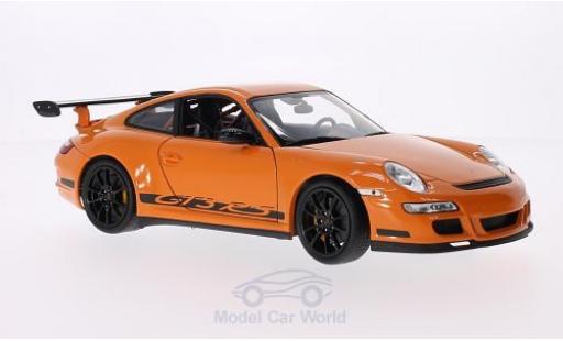 Coche miniatura Porsche 997 GT3 RS 1/18 Welly 911 GT3 RS () naranja/Dekor Porsche 997 GT3 RS 1/18 Welly 911 GT3 RS () naranja/Dekor coche miniatura