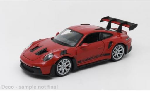 Coche miniatura Porsche 992 1/24 Welly 911 GTR RS  rojo 1:24 Porsche 992 1/24 Welly 911 GTR RS  rojo 1:24 coche miniatura