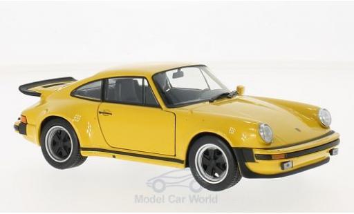 Coche miniatura Porsche 930 Turbo 1/24 Welly 911 Turbo 3.0 amarillo 1974 Porsche 930 Turbo 1/24 Welly 911 Turbo 3.0 amarillo 1974 coche miniatura