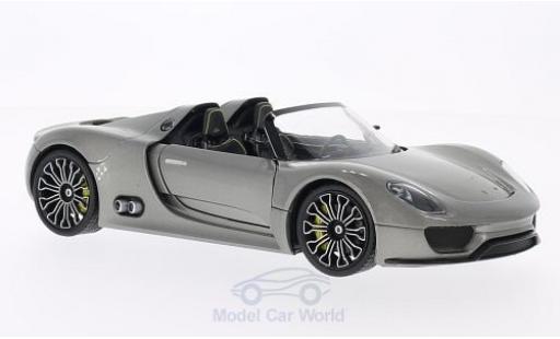 Coche miniatura Porsche 918 1/24 Welly Spyder gris Porsche 918 1/24 Welly Spyder gris coche miniatura