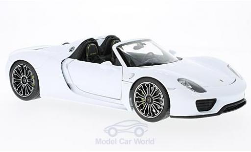 Coche miniatura Porsche 918 1/18 Welly Spyder blanco 2011 Porsche 918 1/18 Welly Spyder blanco 2011 coche miniatura