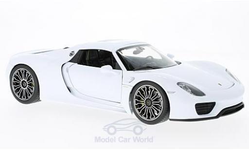 Coche miniatura Porsche 918 1/18 Welly Spyder blanco/negro 2011 Hard Top ohne Vitrine Porsche 918 1/18 Welly Spyder blanco/negro 2011 Hard Top ohne Vitrine coche miniatura