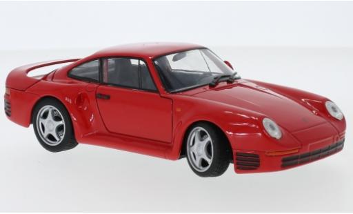 Porsche 959 1/24 Welly rojo coche miniatura