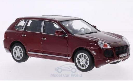 Coche miniatura Porsche Cayenne Turbo 1/24 Welly Turbo rojo Porsche Cayenne Turbo 1/24 Welly Turbo rojo coche miniatura