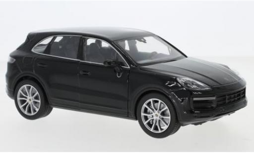 Porsche Cayenne Turbo 1/24 Welly schwarz 1:24 coche miniatura